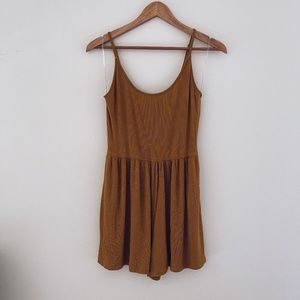 Wild Fable Mustard Orange Knit Romper with Pockets